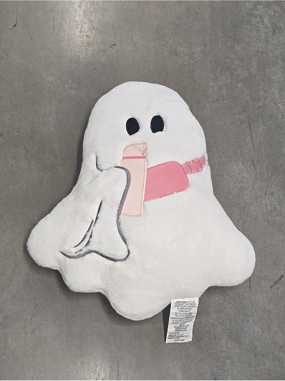 White Ghost Plush with Pink Fanny Pack